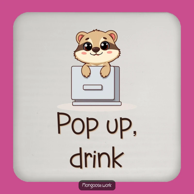 Funny Filing Cabinet Mongoose Coaster: Mongoose's Surprise Protector, A Tiny Funny Gift