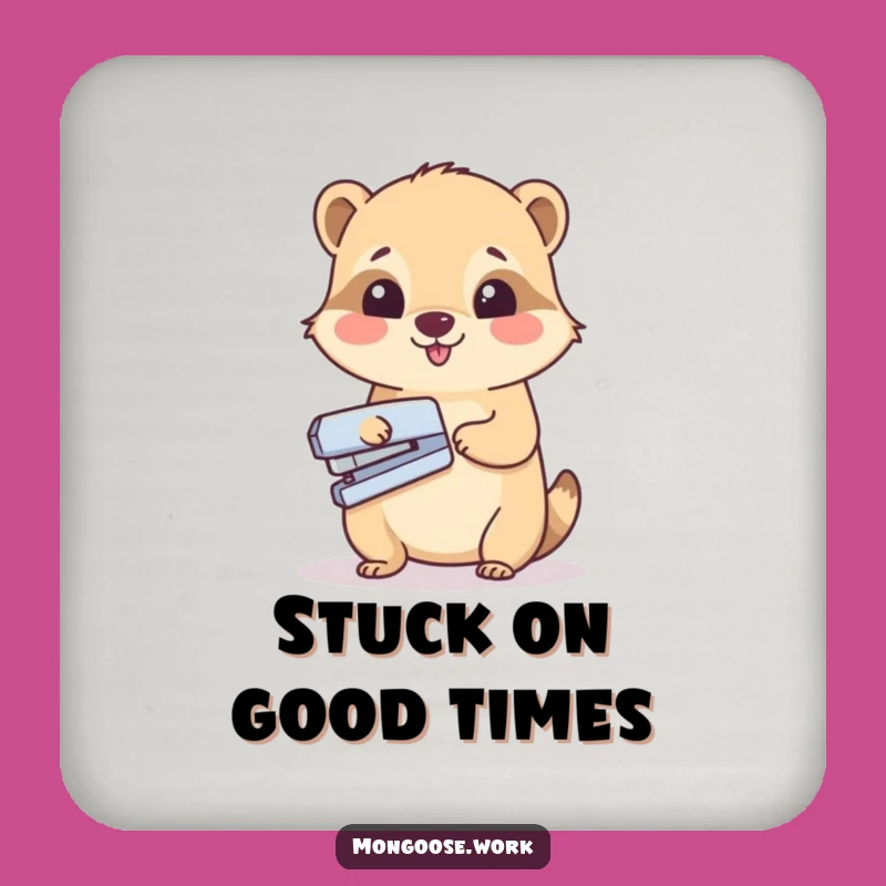 Funny Mongoose Drink Coaster - Protect Surfaces with Office Charm