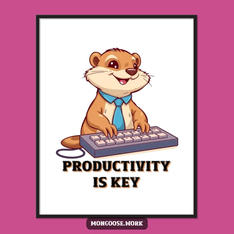 Funny Mongoose Poster: Office Wit, Ideal Funny Gift for Desk Decor