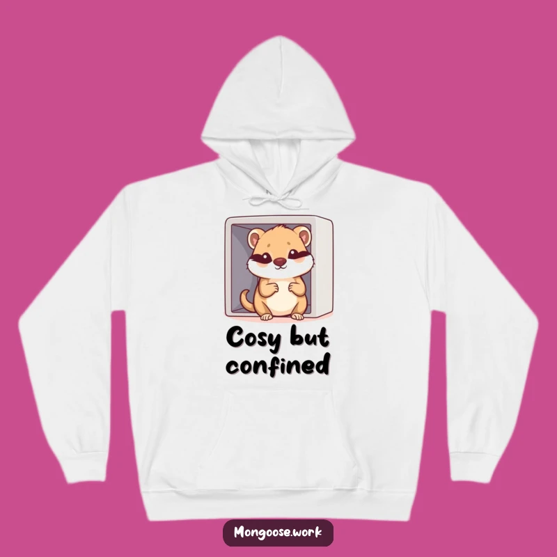 Cozy Funny Kawaii Mongoose Cubicle Hoodie: Warmth in a Tight Spot