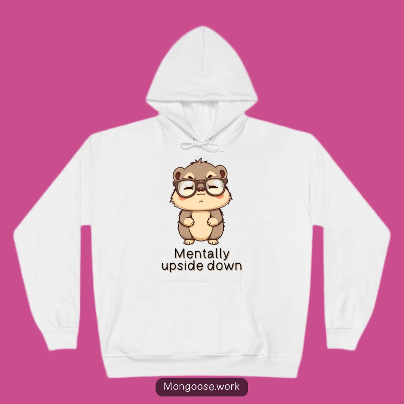 Funny Mongoose Hoodie - Cozy Upside Down Glasses Comfort