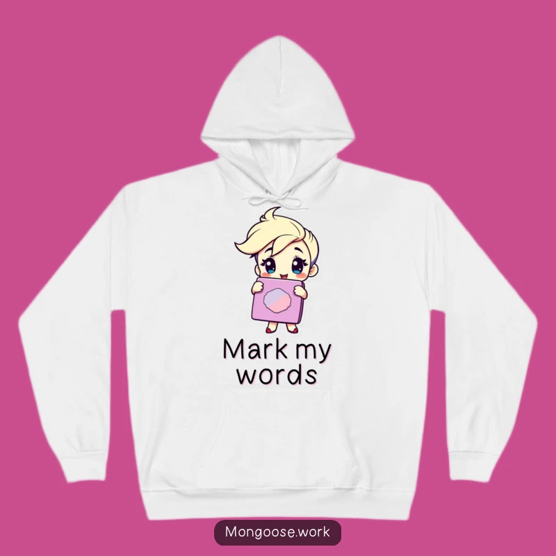 Funny Winking Stamp Hoodie: Cozy Character Sweatshirt for Approved Comfort