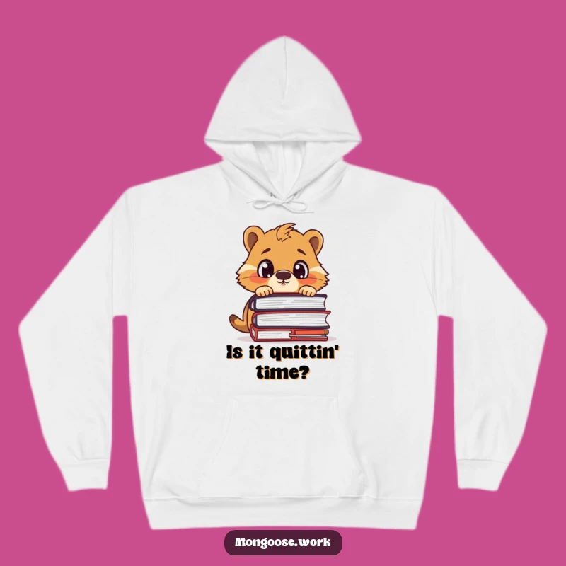Cozy Funny Mongoose Hoodie: Surprised by Files, The Ultimate Funny Gift