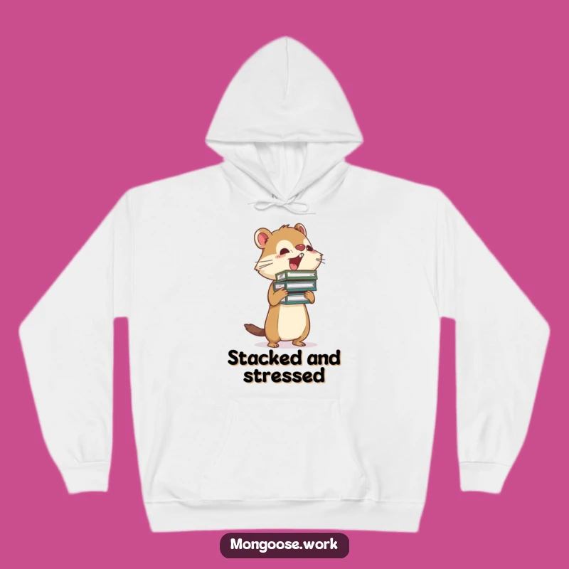 Funny Mongoose Busy Hoodie - Cozy Overwhelmed Character Gift