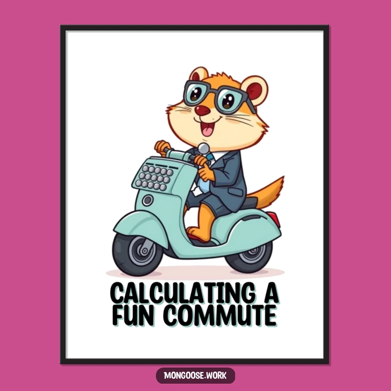 Funny Free Printable Wall Art: Mongoose Scooter Office Decor