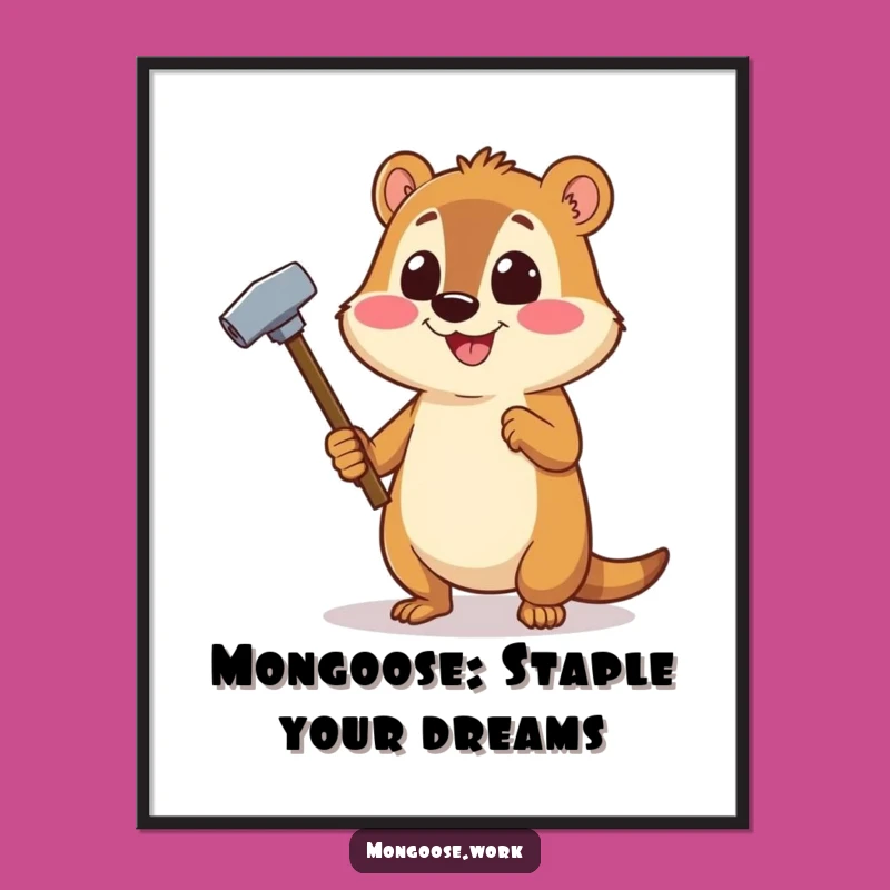 Free Printable Mongoose Wall Art: DIY Hammering Downloadable Art for Workshops