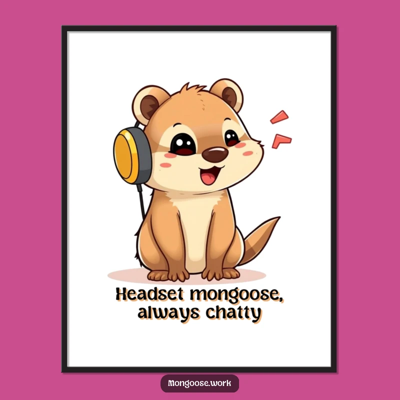 Free Printable Wall Art: Animated Mongoose Decor Downloadable Art for Communicators!