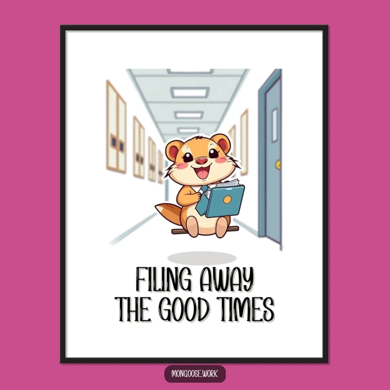 Funny Free Printable Wall Art: Mongoose Slide Office Decor