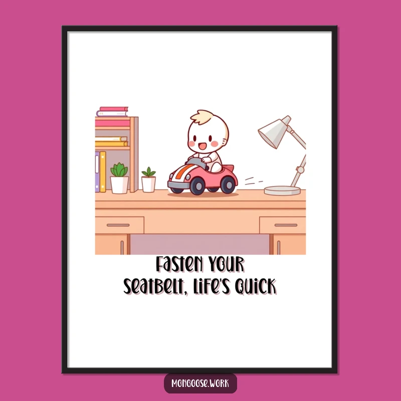 Funny Free Printable Wall Art: Toy Car Racer Character, Dynamic Downloadable Art for Playful Spaces