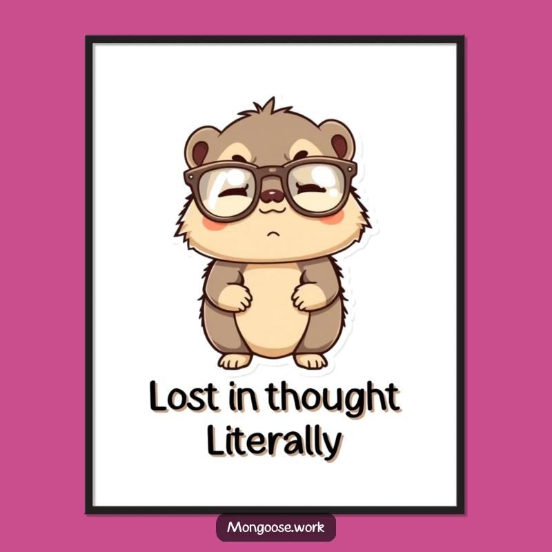 Free Printable Wall Art: Confused Mongoose Humor - Quirky Downloadable Decor Gift