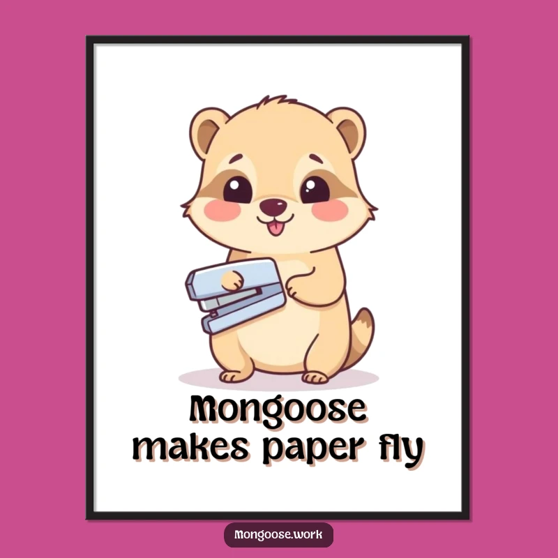 Free Printable Wall Art: Office Fun Mongoose Decor Downloadable Art!