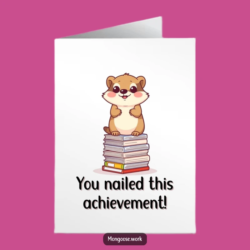 Free Printable Congrats Card: Mongoose Paper Stack - Ambitious Downloadable Success Gift
