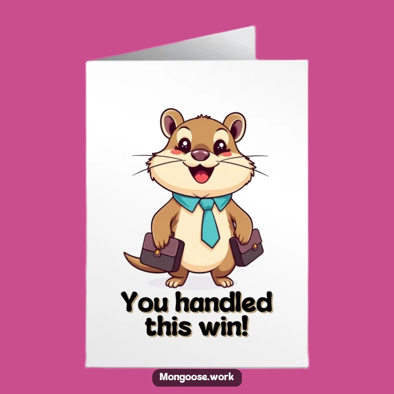 Free Printable Congrats Card: Mongoose Promotion Success, Unique Downloadable Gift