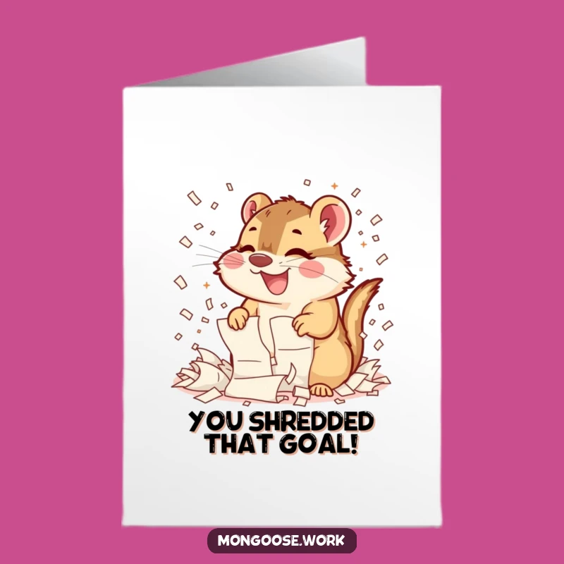 Free Printable Congrats Card: Mongoose Shredding Success Celebration