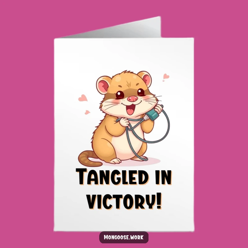 Free Printable Congrats Card: Tangled Mongoose Phone Fail - Downloadable & Print at Home