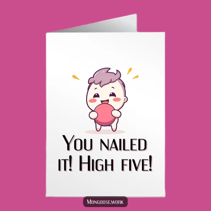 Free Printable Congratulations Card: Stress Ball Character for a Comedic DIY Celebration Gift
