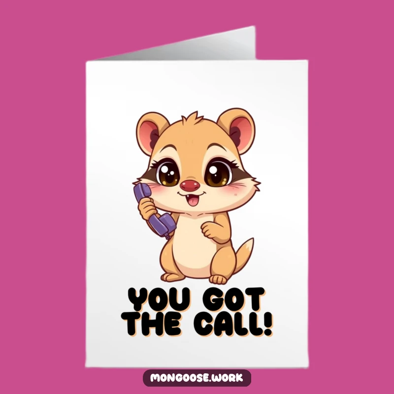Free Printable Mongoose Phone Card: Hilarious Congratulations Downloadable Gift!