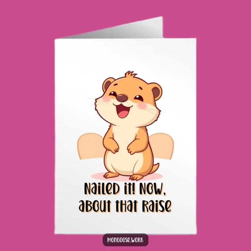 Free Printable Congrats Card: Hilarious Mongoose Meeting for Your Success