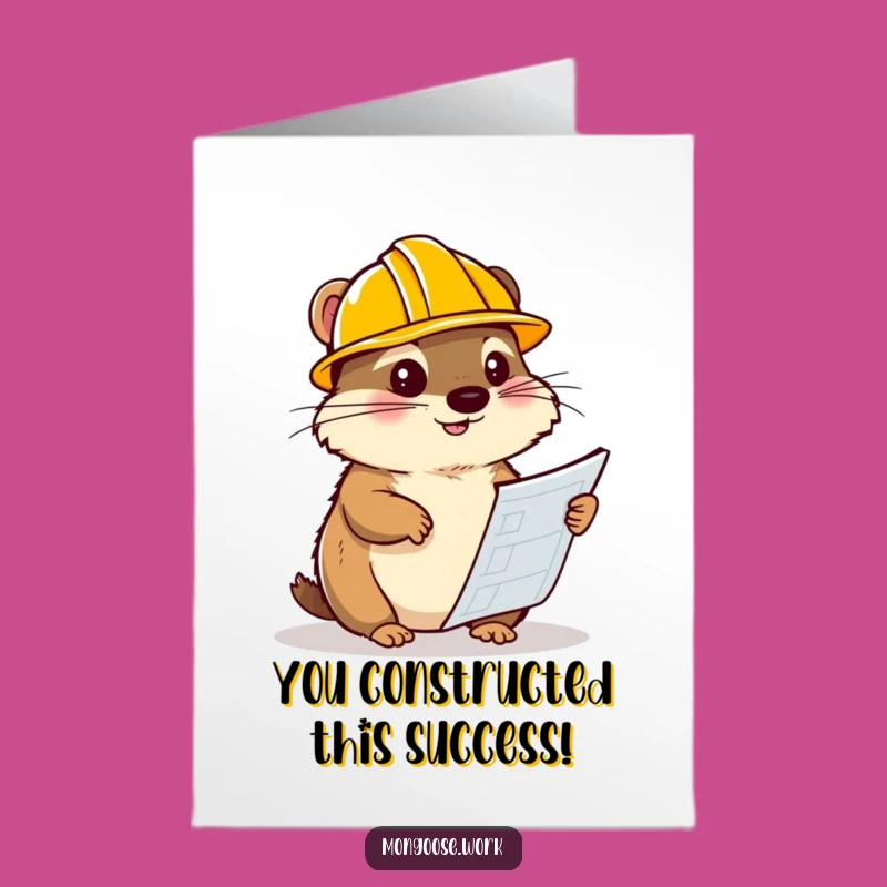 Free Printable Mongoose Congratulations Card: Master Builder Downloadable DIY Gift