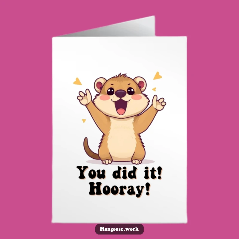 Free Printable Mongoose Video Call Congrats Card - Funny Downloadable Gift Winner