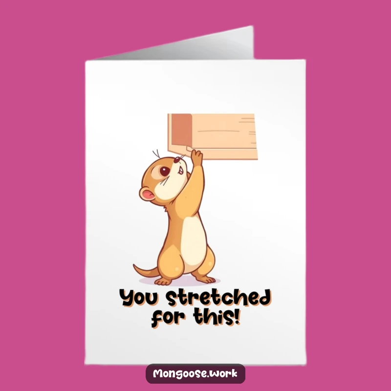 Free Printable Mongoose Congratulations Card: Determined Success Downloadable DIY Gift