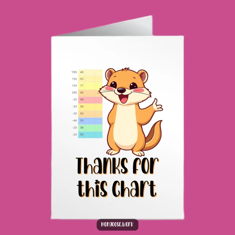 Free Printable Mongoose Thank You Card: Charting Gratitude, Funny Downloadable Thanks