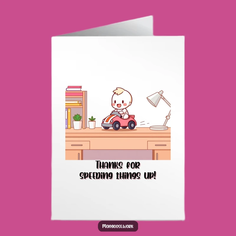 Free Printable Thank You Card: Fast Toy Car Character, Perfect DIY Gift