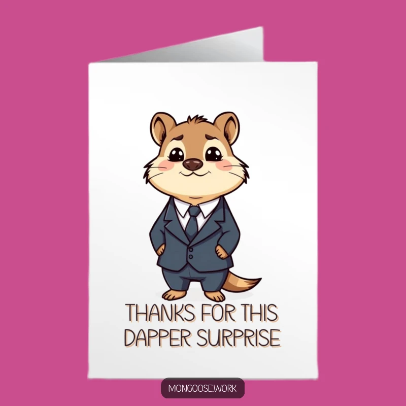 Amusing Mongoose Business Thank You Card Free Printable - Downloadable Gratitude!