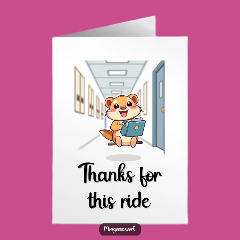 Free Printable Thank You Card: Mongoose Slide Thanks for Your Help