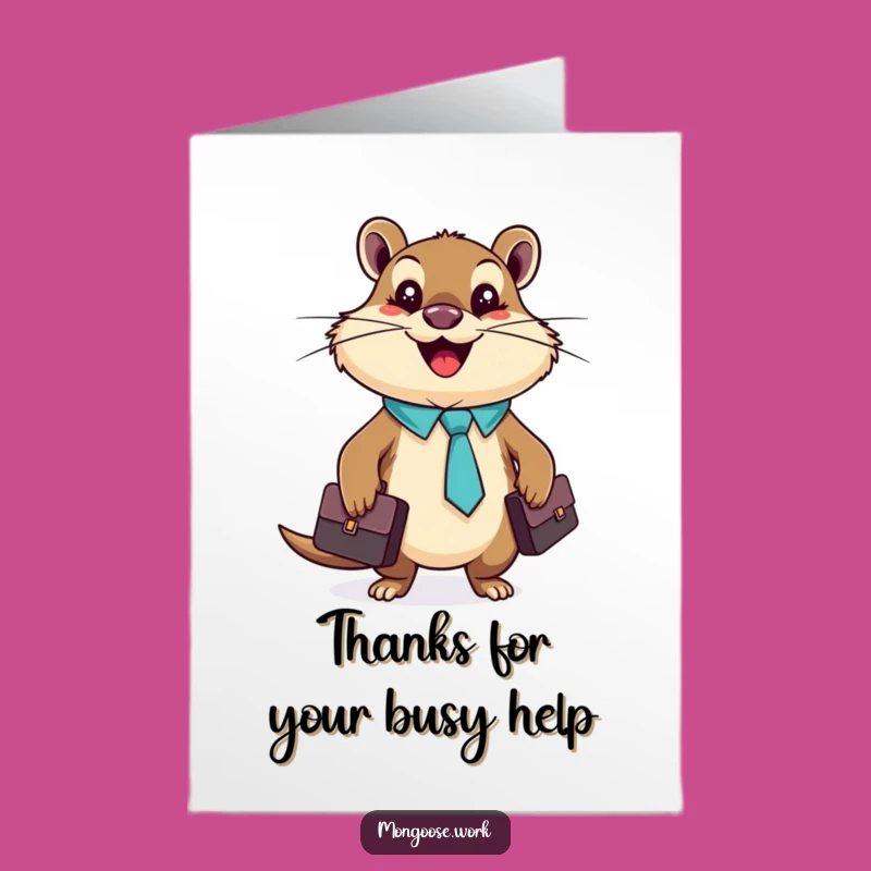 Free Printable Thank You Card: Mongoose Business Gratitude, Thoughtful DIY Gift