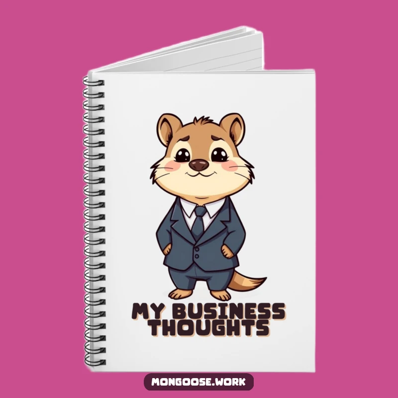 Funny Business Mongoose Notebook: Confused Executive Journal for Jotting Down Hilarious Ideas