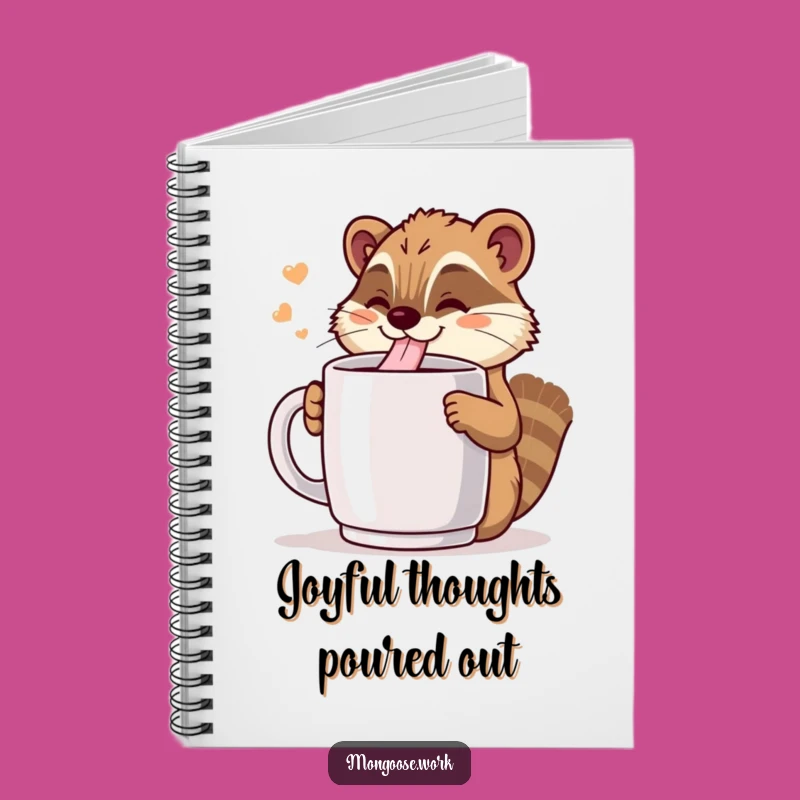 Funny Kawaii Mongoose Coffee Notebook: Sip Your Thoughts!