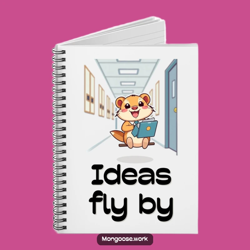 Funny Mongoose Folder Slide Notebook: Jot Down Your Happy Ideas