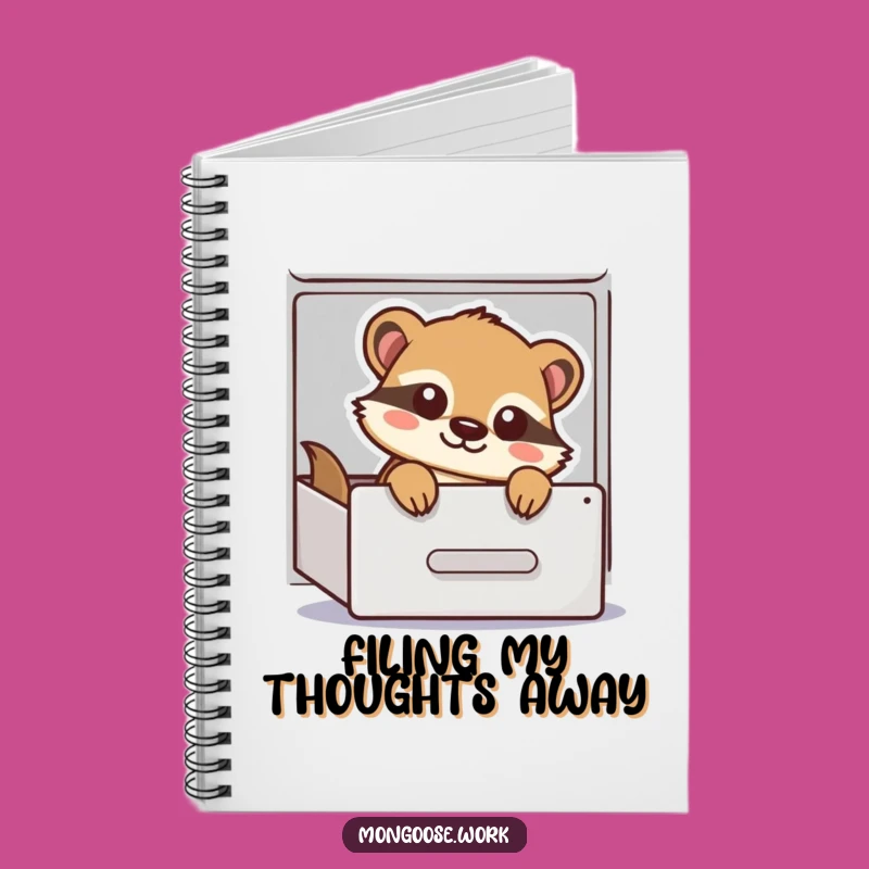 Funny Mongoose Notebook - Playful Office Character Peeking, Organized & Hilarious Gift
