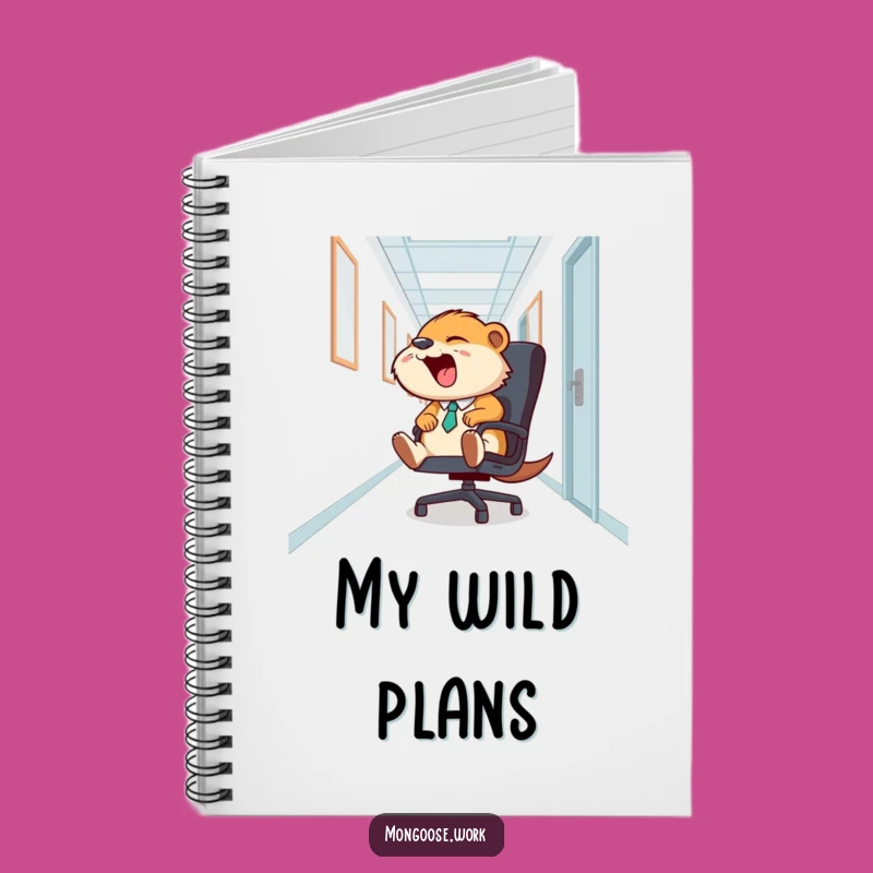 Funny Mongoose Office Chair Notebook: Jot Down Ideas with Hilarious Workplace Flair