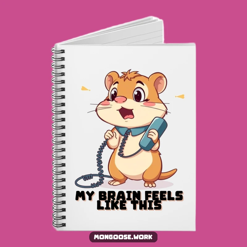 Funny Mongoose Phone Cord Tangle Notebook: Capture Your Thoughts Hilariously