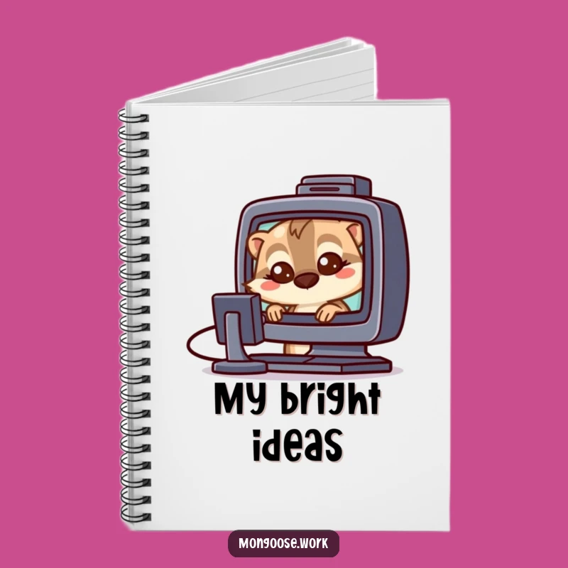 Funny Mongoose Tech Notebook - Curious Character Screen Journal Gift