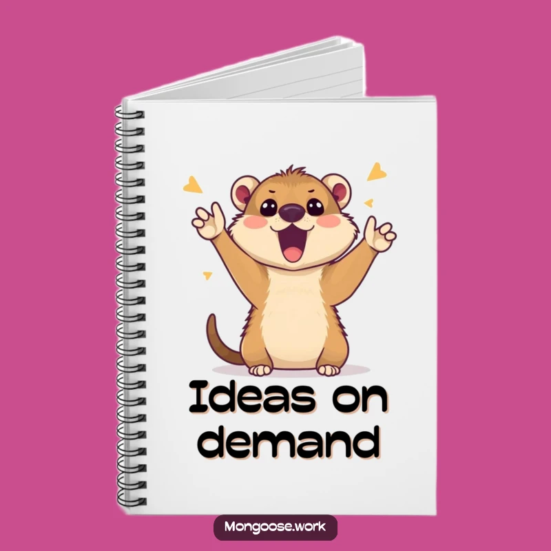 Funny Mongoose Video Call Notebook: Jot Down Ideas with Joy - Funny Gift