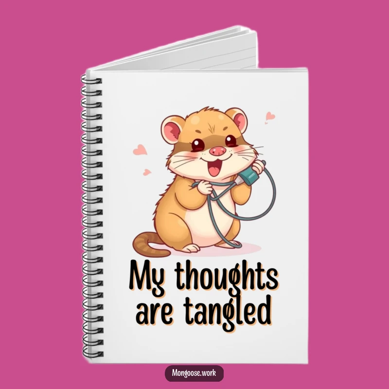 Funny Tech Diary Notebook: Tangled Mongoose Journal for Ideas