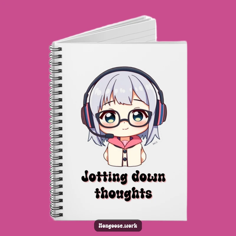 Funny Headset Glasses Notebook: Capture Ideas with Comical Character Style