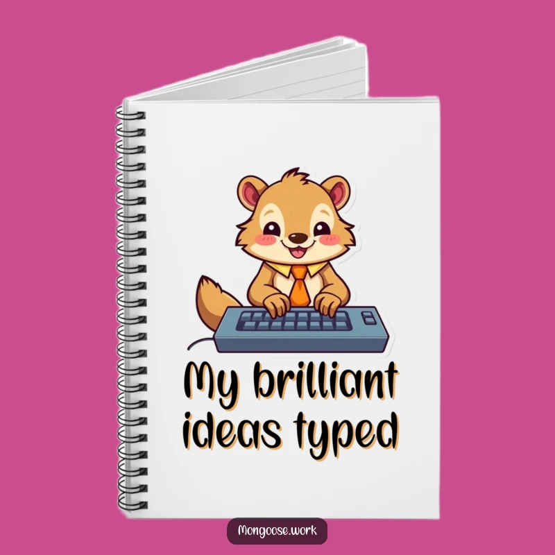 Funny Mongoose Typing Notebook - Hilarious Office Worker's Journal
