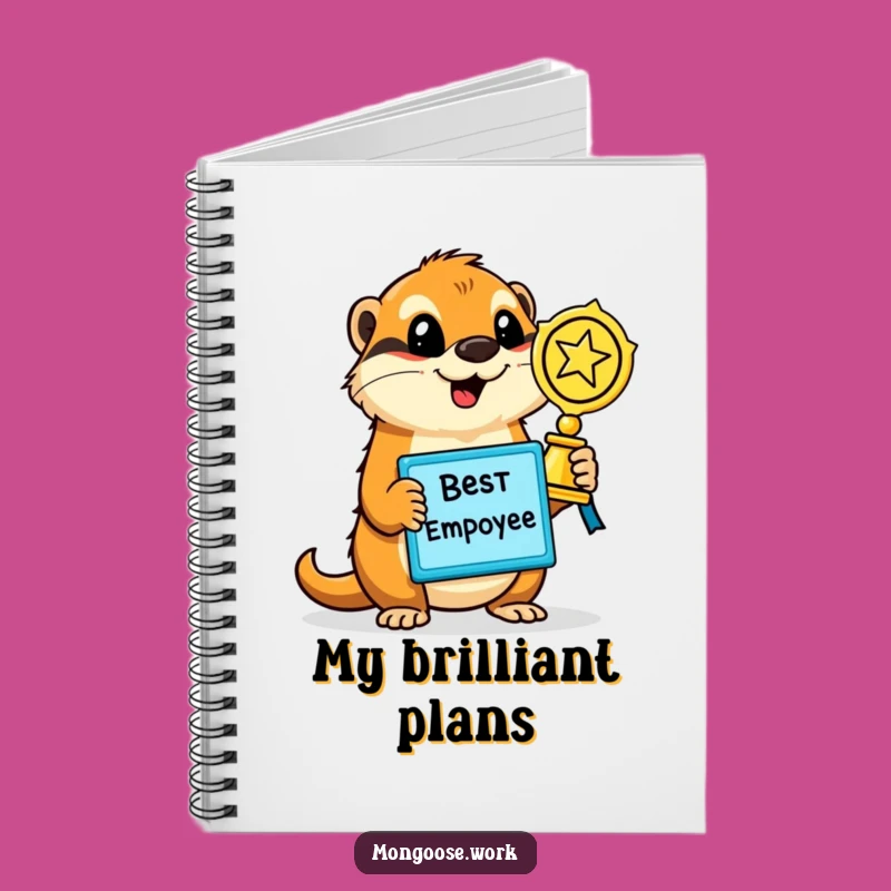 Funny Mongoose Employee Award Notebook - Hilarious Notes & Ideas Gift