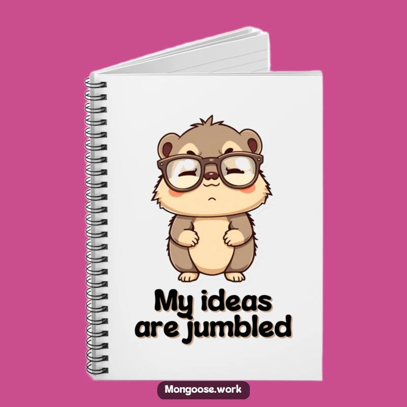 Funny Mongoose Notebook - Upside Down Glasses Journal Gift