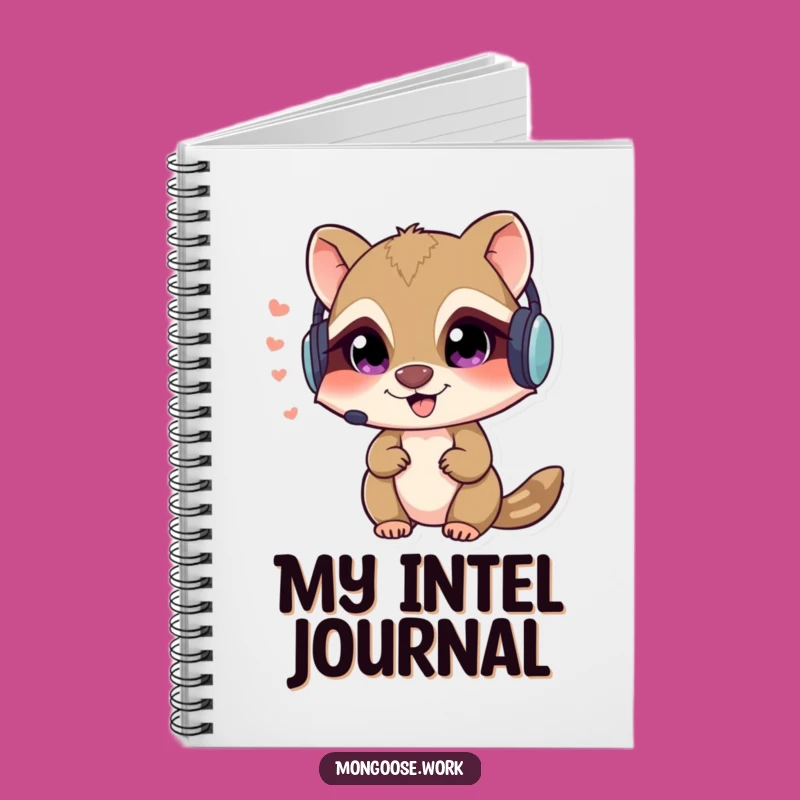 Funny Mongoose Spy Notebook - Mischievous Character Journal Gift