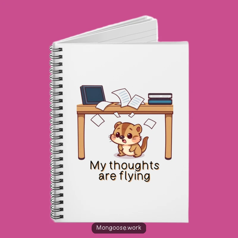Funny Startled Mongoose Notebook: Hilarious Desk Ducking Journal, Perfect Funny Gift