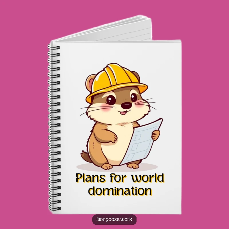 Funny Mongoose Blueprint Notebook - Hilarious Gift for Engineers