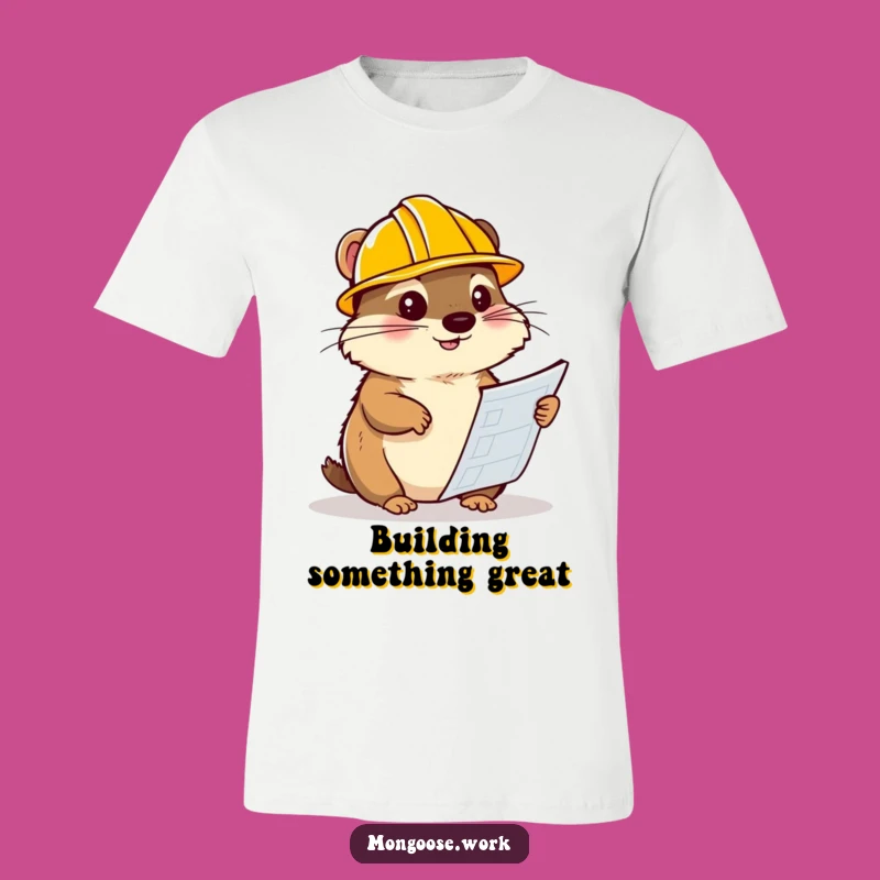Funny Mongoose Blueprint T-Shirt - Smart & Hilarious Gift for Designers