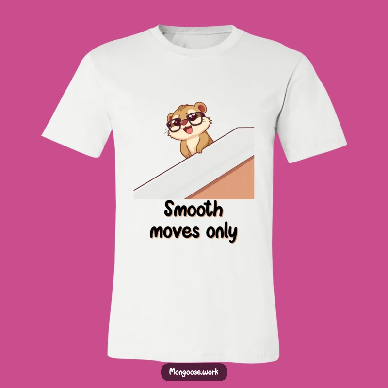 Funny Mongoose Desk Slide T-Shirt: Joyful Adventure, Ideal Funny Gift
