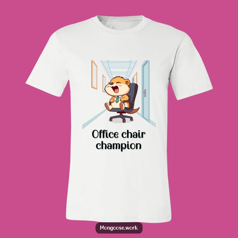 Funny Mongoose Office Chair T-Shirt: Hilarious Break Time Apparel for Work Fun