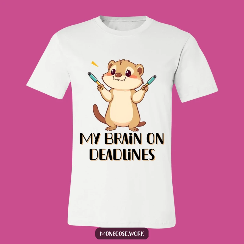 Funny Mongoose Pen Juggling T-Shirt - Hilarious Animal Tee Gift